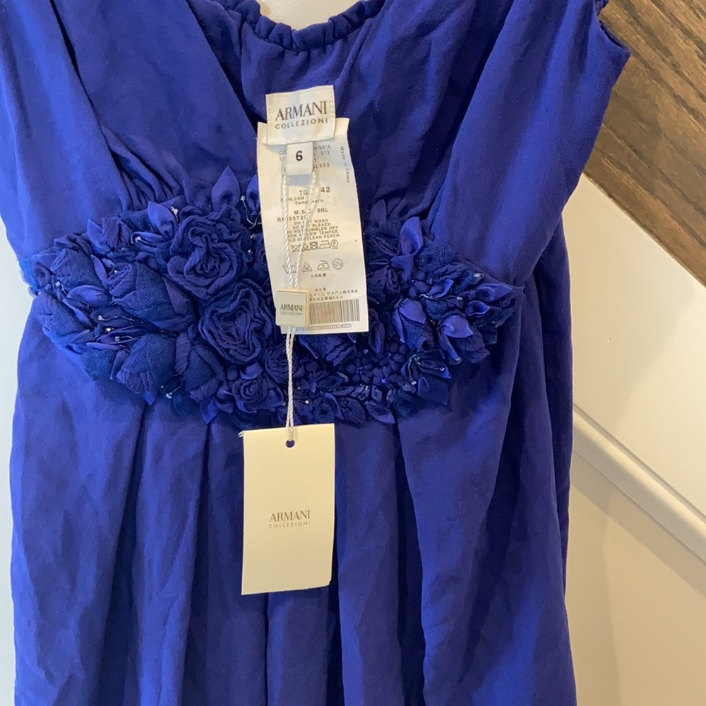Armani collezioni cobalt blue embellished dress - Picture 5 of 8